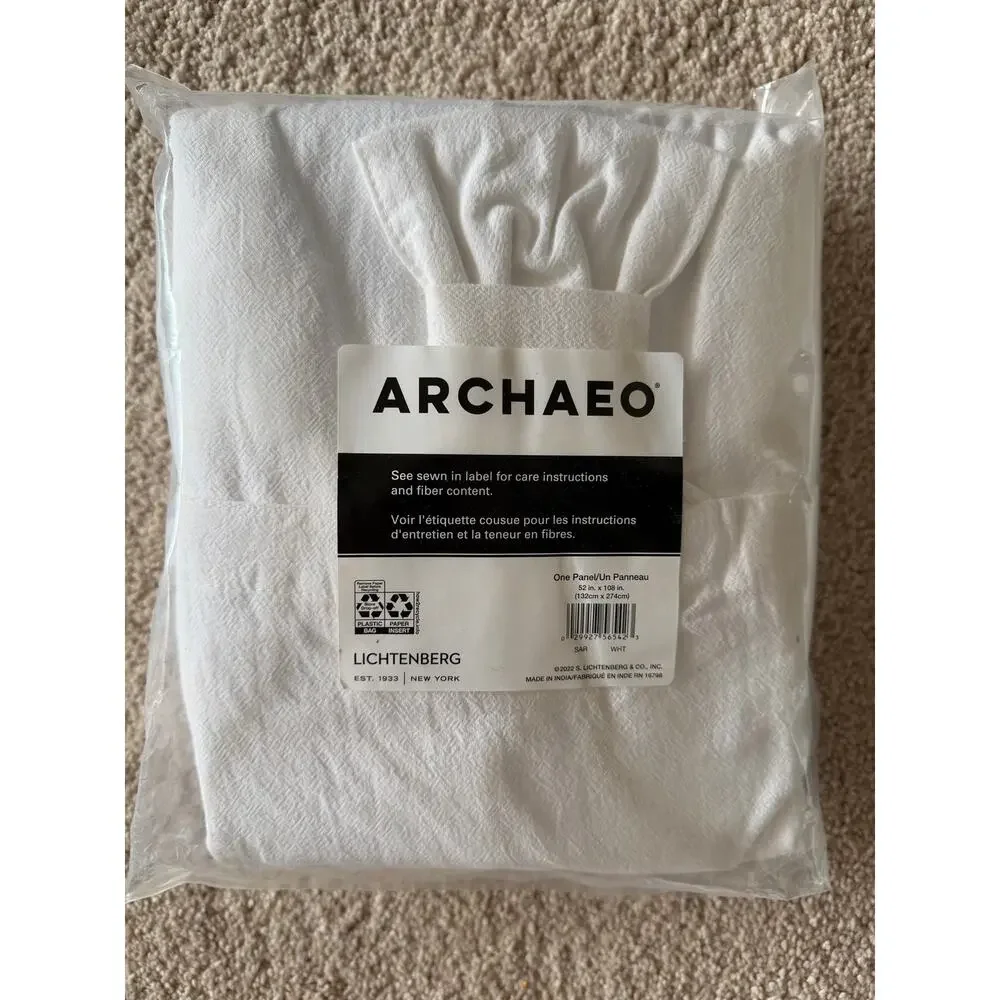 NEW! Archaeo 52in*108in White Cotton One Panel!!!